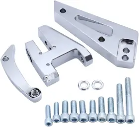 Tkus-10024 Takpart Aluminum Alternator Bracket Kit Without Adjustable Tensioning Rod Polished