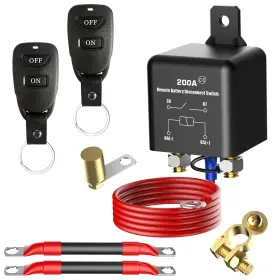 Trosfina 784300415107 12v 200a Top Post Remote Battery Disconnect Switch Anti-drain Cut Off