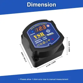 Br010 Uckasayfy Dual Battery Isolator 12v 140a Smart Vsr Voltage Sensitive Relay Utv Rv Marine