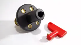 S1202 United Pacific Battery Disconnect Cut Off Kill Switch With Key - Truck Car Rv Plastic Housing