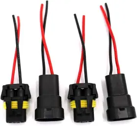 9006 Utsauto 659499220903 2set 9005 H10 Wire Male&female Connectors Set