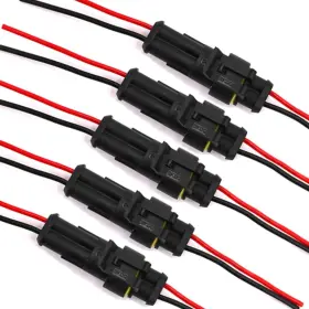 Auto-0169-1 Utsauto 2 Pin Way Waterproof Electrical Connector Wire Harness 16 Awg 5 Sets