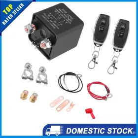 X Autohaux 786527500024 Universal Car Battery Disconnect Switch Kill 12v With Key Remote Pack Of 1