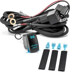 Ychow-tech 738447252620 Wiring Harness 2 Lead 12v 40a Rock Switch Relay Fuse Nylon