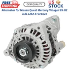 Alternator For Nissan Quest Mercury Villager 99-02 3.3L 125A 5-GROOVE New. Price: $138.98.