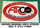 Arco Marine Electrical Parts-vintage Original Vinyl Decal Sticker-start & Charge Used. Price: $9.50.