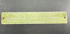 1975 Mercedes-benz W114 W116 Genuine Emission Control Information Metal Plate Used. Price: $19.99.