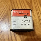 Vintage Oem Delco-remy D-708 Brush Set Pkg. 1958197 Nos New. Price: $12.95.
