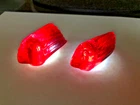 Pair Red Indian Fender Marker Tops, Usa Original Reproduction Chevrolet Ford Used. Price: $145.00.