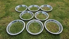Set Of 8 Vintage Stainless Beauty Rings 15" Rally Wheels 4 Trim Rims Used. Price: $149.00.