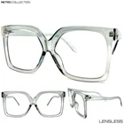 Oversized Classic Retro Lensless Eye Glasses Square Big Gray Frame Only No New. Price: $13.94.