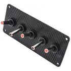 Jegs 11016 5-TOGGLE Panel With Red Led Switches Black Carbon Fiber Vinyl Finish New. Price: $15.38.