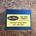 Sure Power Battery Isolator Model 702, Amp New. Price: $50.00.