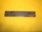 Mercedes W115 1973 220/8 4CYL Under Hood Metal California Emission Oem Plaque Used. Price: $113.40.
