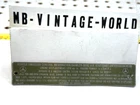 Mercedes R107 C107 450 V8 Under Hood Metal Green California Emission Plaque Used. Price: $103.31.
