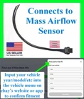 Fits Gmc Chevy Mass Airflow Sensor Connector Plug Pigtail Wiring Harness Maf New. Price: $24.99.