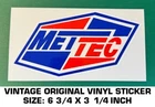 Mettec Titanium & Super Alloy Fasteners - Vintage Original Vinyl Decal Sticker Used. Price: $6.56.