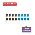 Ford M-6571-A50, Set Of Valve Stem Seals (16) Black Orange Ptfe Performance New. Price: $61.03.