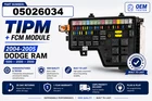 05026034 2004-2005 Dodge Ram 3500 2500 1500 Oem Rebuilt Tipm Fuse Box Used. Price: $290.00.