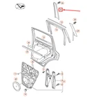 New Vw Touareg Rear Right Door Window Frame Trim 7P6839902C041 Original. Price: $108.63.