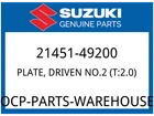 Suzuki Oem Part 21451-49200 Plate,driven New. Price: $10.14.