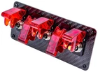 Jegs 11029 5-TOGGLE Panel With Switches Carbon Fiber Construction 15/16 New. Price: $41.58.