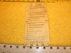 Mercedes W116 1978 300SD Fuse Designation Oe Sheet Only,usa VERSION,1165450900. Price: $27.00.