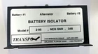 Transpo Battery Isolator 2-95 Neg Gnd 348 Used. Price: $42.50.