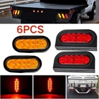 Nilight 6" Oval Trailer Tail Lights Red & Amber Stop Brake Turn Rv Truck New. Price: $46.99.