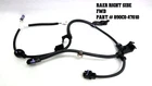 2023-2026 Toyota Prius Fwd Rear Right Abs Speed Sensor Wire Only 890C0-47010 Oem Used. Price: $59.80.
