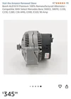 Bosch AL0161X Alternator Mercedes-benz 300CE, 300TE, C220, C230, C280, C36 E300 Remanufactured. Price: $259.55.