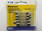 Bussmann BP/AGC-AL10-RP Low Amp Kit 1, 2, 3, 4, 5, & 6 Glass Fuses New. Price: $7.15.