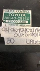 1994-1996 Toyota Previa Cruise Control Module 88240-28160 Used. Price: $30.00.
